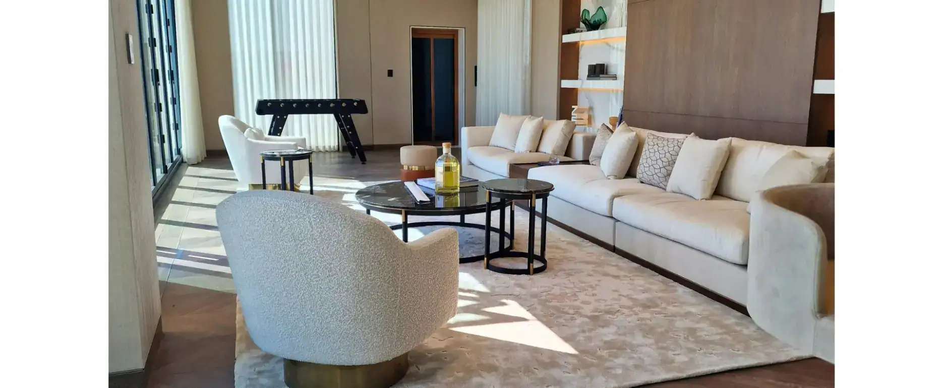 A bright luxury living room in The Dubai Villa project